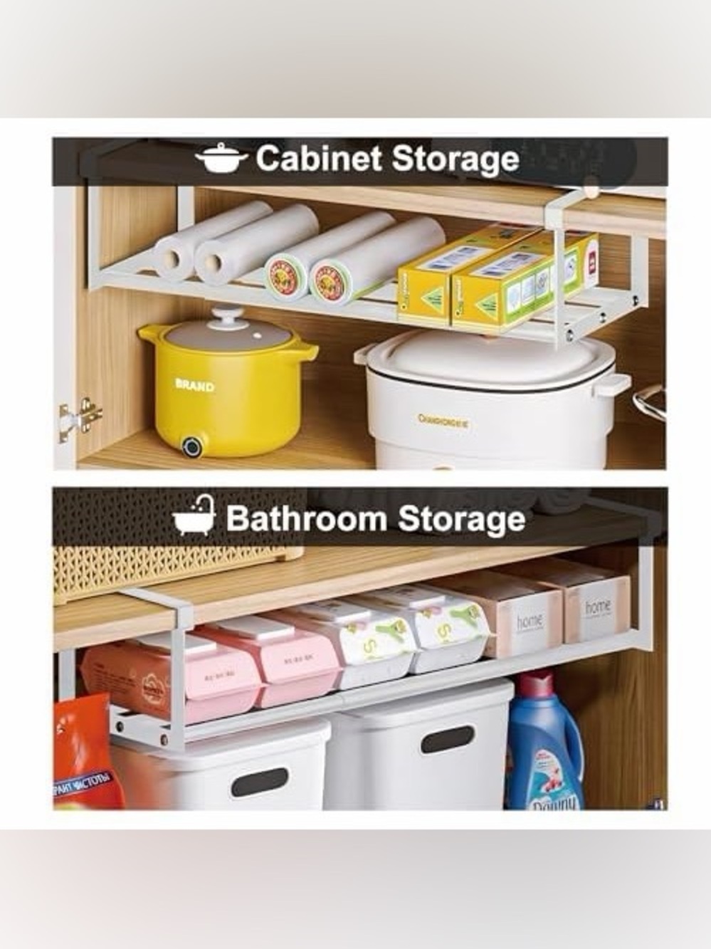 Expandable Shoe Rack Organizer - Adjustable Shoe Rack & Under Cabinet Shelf - Picture 7 of 11